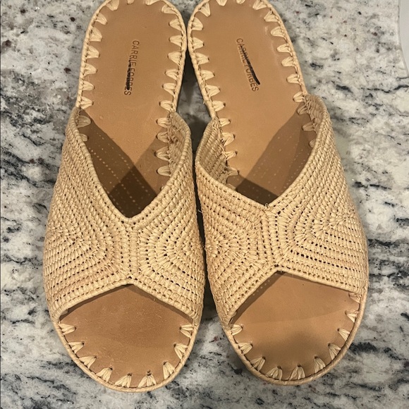 Women's Tan Woven Sandals - Picture 1 of 4